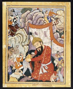 Zumurrud Shah se réfugie dans les montagnes, ca. 1570 - Indian School
