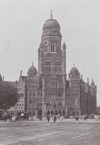 Bombay / Mumbai : Le bureau municipal (photo n/b)