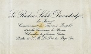 Carte de visite de Raden Saleh Danoedirdgio, vers 1850-80 - Indonesian School