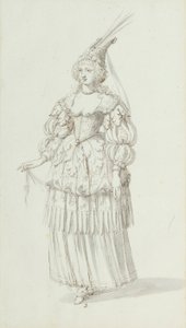 Chloris : croquis alternatif pour Henriette Marie, c.1631 - Inigo Jones