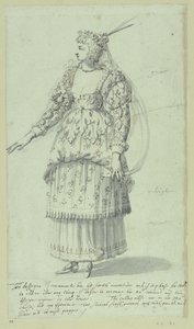 Chloris : esquisse finale pour Henriette Marie, vers 1631 - Inigo Jones
