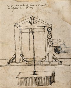 Diagramme pour une poulie soulevant de la maçonnerie - Inigo Jones