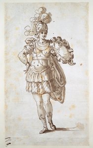 Chevalier ou écuyer portant un bouclier - Inigo Jones