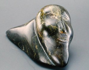Homme souriant, de Cape Dorset - Inuit School