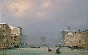 Grand Canal avec Neige et Glace, 1849