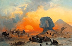 Le vent Simoun dans le désert