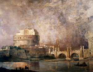Le château Saint-Ange, Rome - Ippolito Caffi