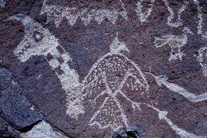 Pétroglyphe Anasazi (art rupestre) en Nouvelle-Mexique - Ira Block