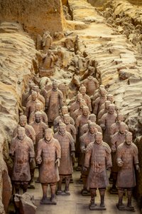 Au musée des guerriers en terre cuite, scènes des divers guerriers dans la zone de la fosse 1., 2009 (photo)