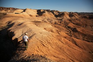Scènes autour de Wu Cai Wan dans le désert de Gobi, Xinjiang, Chine occidentale, 2007