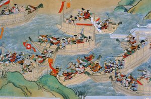 Rouleau de la bataille de Dannoura où le clan Heike combat le clan Genji, 2005 - Ira Block