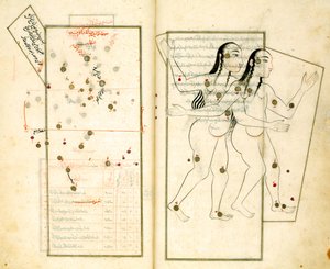 La Constellation des Gémeaux du Livre des Étoiles Fixes par Al-Sufi