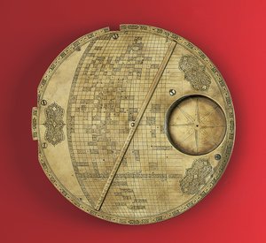 Carte du monde centrée sur La Mecque, dynastie Safavide, d