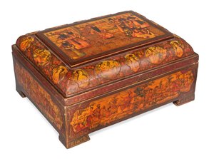 Coffret Qajar (papier-mâché laqué)