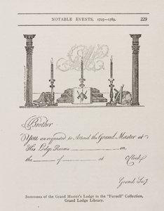 Convocation de la Grande Loge des Maîtres, milieu des années 1700 - Irish School