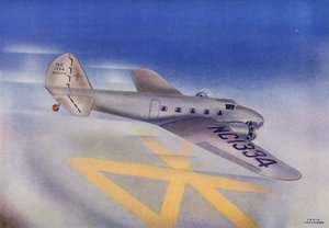 Boeing 247D (lithographie couleur)
