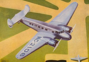 Lockheed Electra (lithographie couleur)