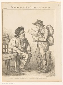 Deux hommes dans un café de village à Derbyshire