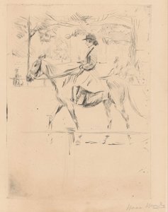 Femme à cheval - Isaac Israels (signed by artist)