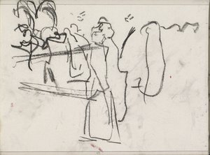 Figures, peut-être en train de marcher - Isaac Israels