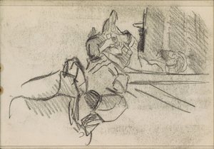 Homme couché, peut-être endormi - Isaac Israels