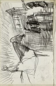 Cavalier et figures dans la rue - Isaac Israels