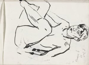 Femme nue assise