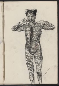Homme debout en costume, peut-être un artiste - Isaac Israels