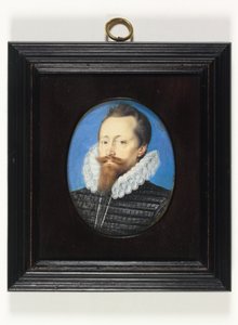 Un gentilhomme, peut-être Edward Cecil, vicomte de Wimbledon (aquarelle sur vélin) - Isaac Oliver