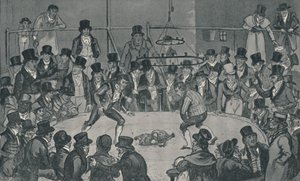 Au Royal Cockpit, 1821 - Isaac, Robert and George Cruikshank
