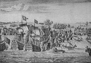 La bataille de Malaga, vers 1704