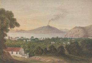 Vésuve à travers la baie de Naples