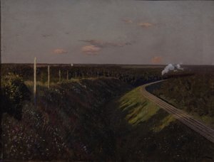 Un train en route, années 1890
