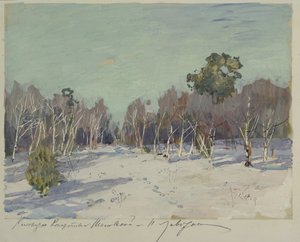 Jardin sous la neige, années 1880