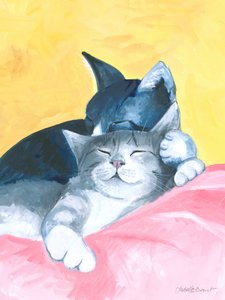 Chats faisant la sieste abstraits