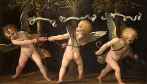 Allégorie avec chérubins ailés, vers 1635 - Isidoro Bianchi