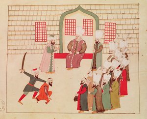Ms 1671 Un vizir regardant une exécution - Islamic School
