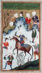 La chasse du roi, extrait du Divan par Huseyn Bayqara, vers 1540 - Islamic School