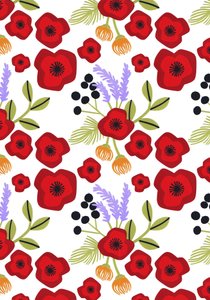 Impression de coquelicots, 2015 (papier découpé)