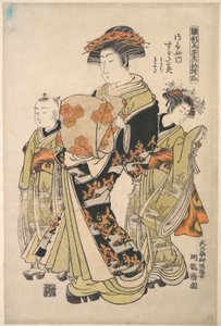 La courtisane Sugatami de la maison close Tsuruya, de la série « Un livre de modèles des premiers dessins de l