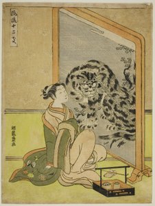 Tigre, de la série "Les douze signes du zodiaque à la mode (Furyu juni shi)"