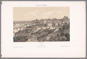 Vue de Laval depuis le viaduc (La France de nos jours)