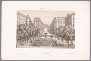 Vue de la Place et de la Rue Impériale à Lyon - Isodore Laurent Deroy