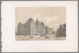 Vue du Palais de la Bourse à Lyon