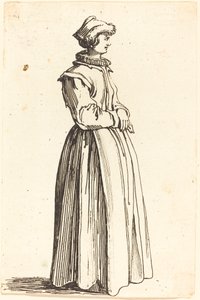 Jeune femme, de profil, face à droite - Israel Henriet after Jacques Callot