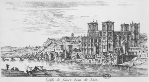Vue de la cathédrale Saint-Jean, Lyon - Israël Silvestre the Younger