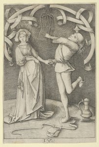Le Fou et la Dame - Israhel van Meckenem