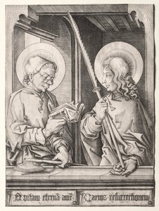 Les Douze Apôtres aux fenêtres gothiques : Saint Matthias et Saint Judas Thaddaeus - Israhel van Meckenem