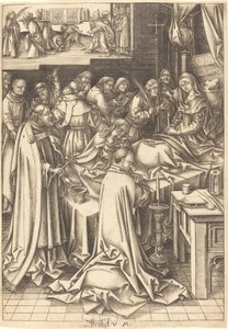 La Mort de la Vierge - Israhel van Meckenem after Hans Holbein the Elder