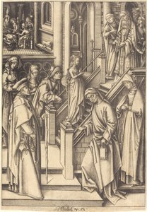 La Présentation de la Vierge - Israhel van Meckenem after Hans Holbein the Elder